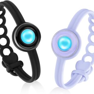 TOTWOO Long Distance Touch Bracelets, Light up & Vibration for Love - Pair of Bracelets Long Distance Relationship Gifts for Girlfriend, Mother-Daughter, Sisters Bluetooth APP Set Up Pairing Jewelry